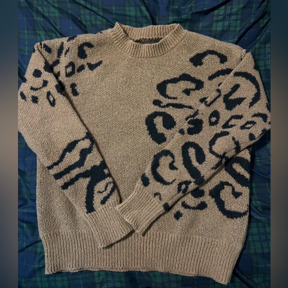 SHEIN cheetah sweater